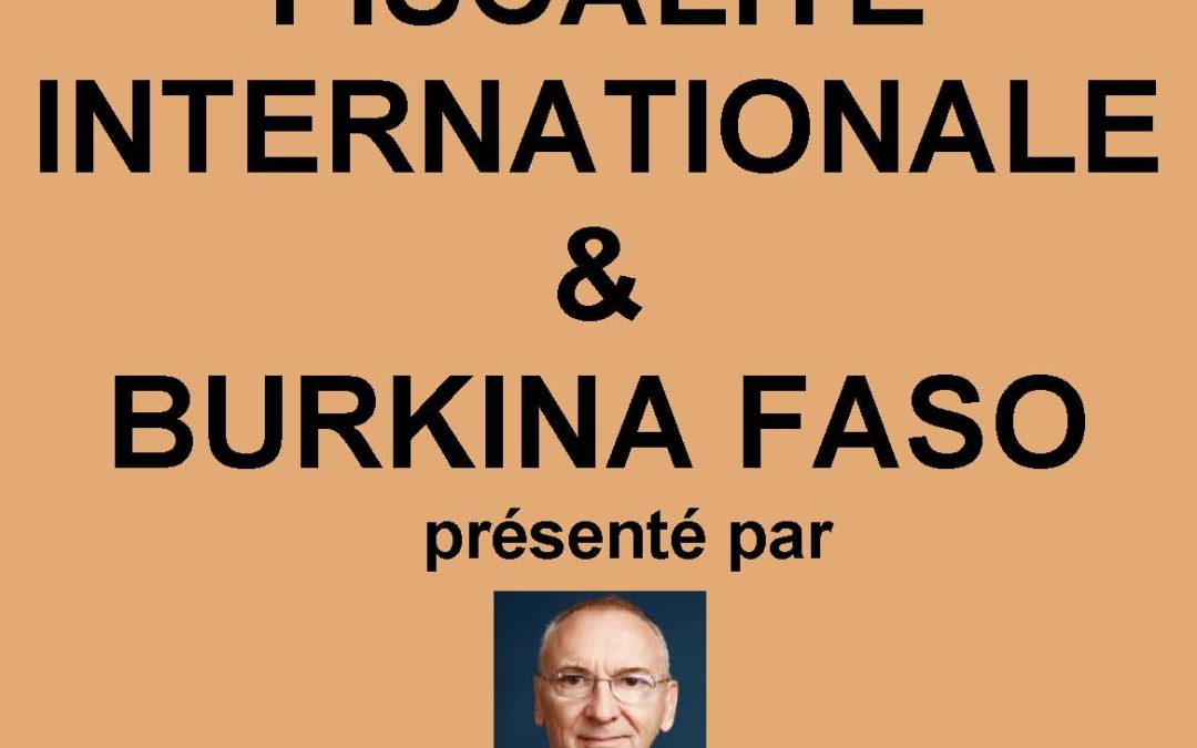 International Taxation & Burkina Faso