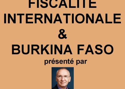 Fiscalité internationale & Burkina Faso