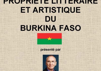 La Règlementation  DE LA COMMUNICATION ET DE LA PROPRIETE LITTERAIRE ET ARTISTIQUE DU BURKINA FASO